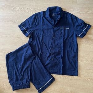 COLORFULLEAF Men's 100% Cotton Pajamas Set Button Down Sleepwear